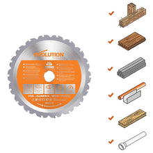 Evolution 165mm Mehrzweckschneidklinge mit 18 Zähnen, TCT-Kreissägeblatt