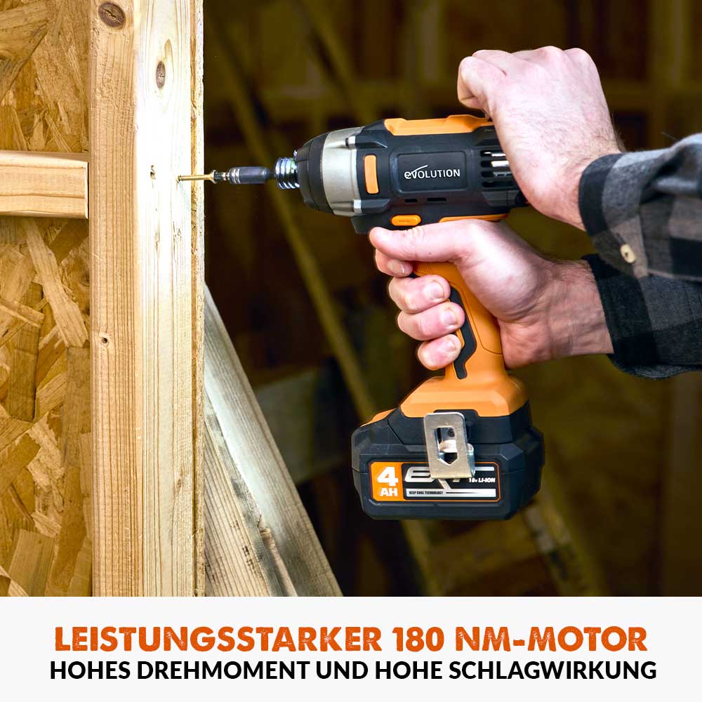 Evolution R180IDR-Li Akku-Schlagschrauber 18 V Li-Ion EXT