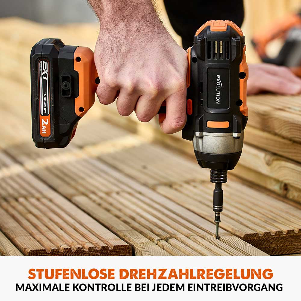 Evolution R180IDR-Li Akku-Schlagschrauber 18 V Li-Ion EXT