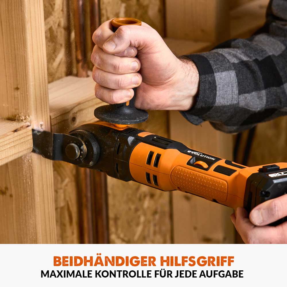 Evolution  R18MLT-Li Akku Multifunktionswerkzeug 18v Li-Ion EXT mit Zubehörset