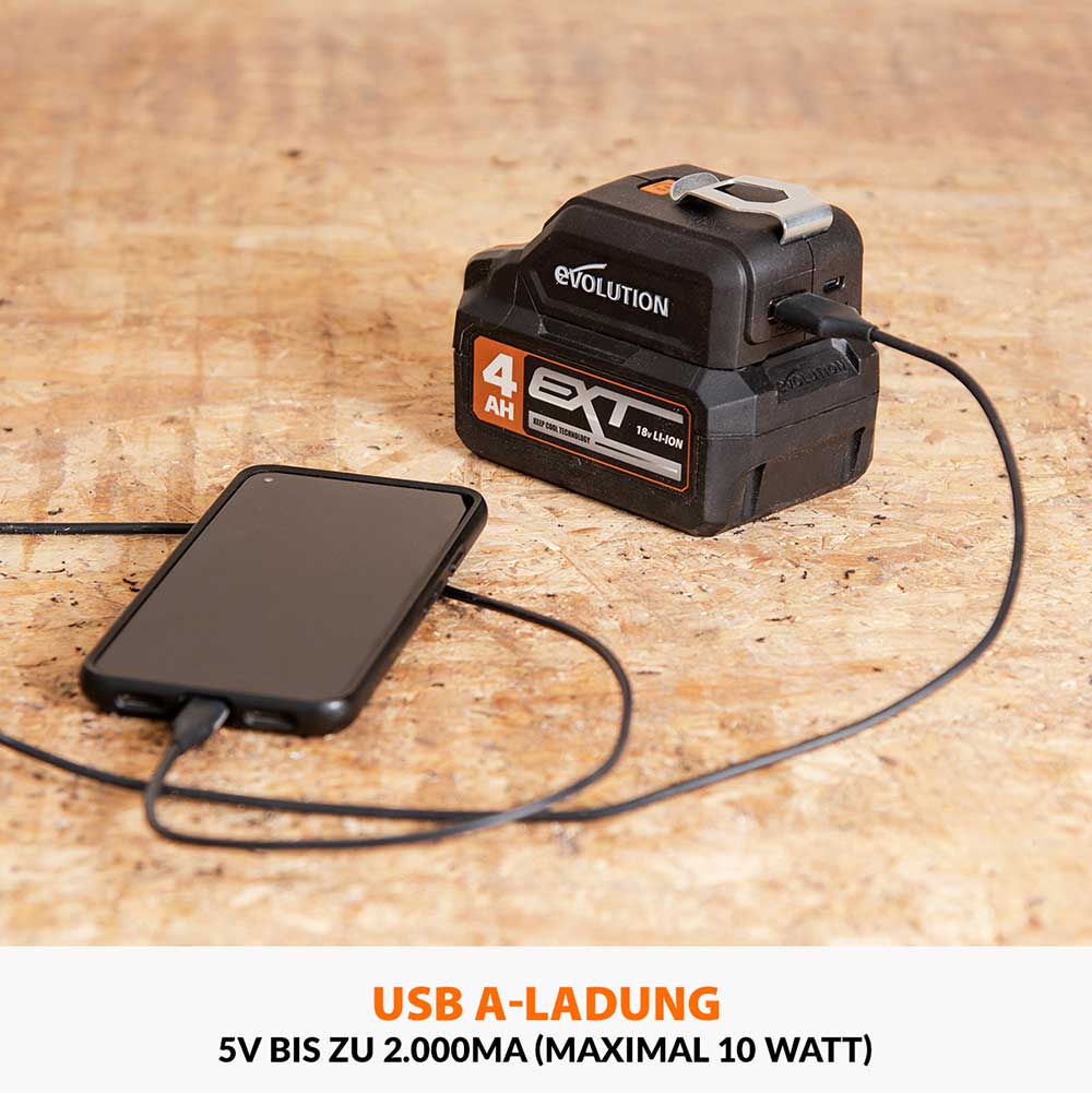 Evolution EXT Kabelloses USB-Ladegerät und LED-Licht
