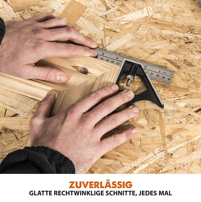 Evolution R210SMS-300+ 210mm Schiebe-Kapp- und Gehrungssäge mit TCT-Multi-Material-Sägeblatt