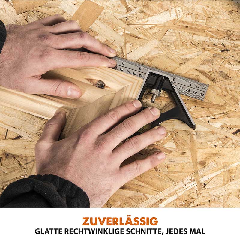 Evolution R210SMS+ 210mm Schiebe-Kapp- und Gehrungssäge mit TCT-Multi-Material-Sägeblatt