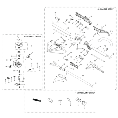 Evolution R255DWS-T Trockenbauschleifer Ersatzteile (Griff)