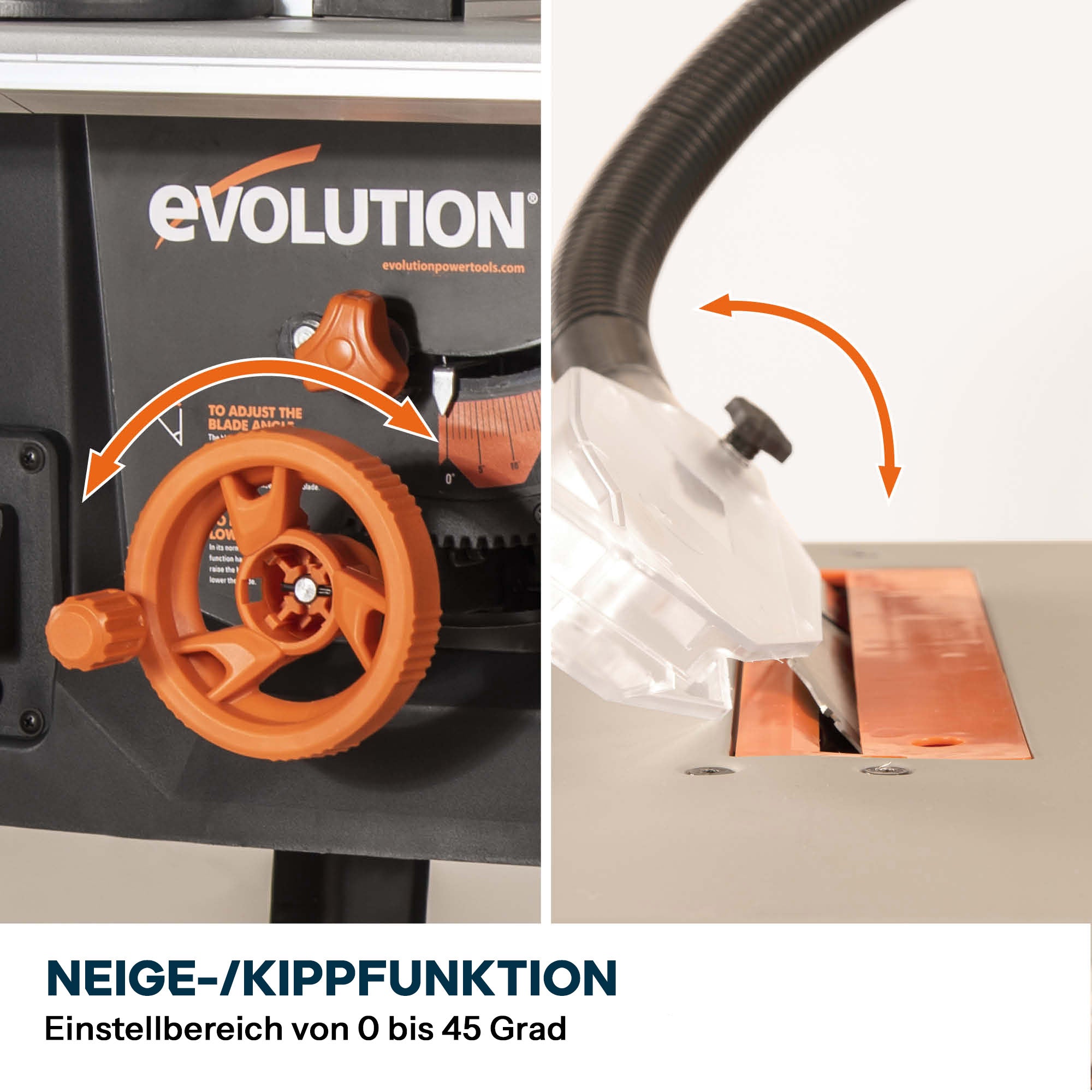 Evolution R255MTS 255mm Tischsäge mit TCT-Multi-Material-Sägeblatt