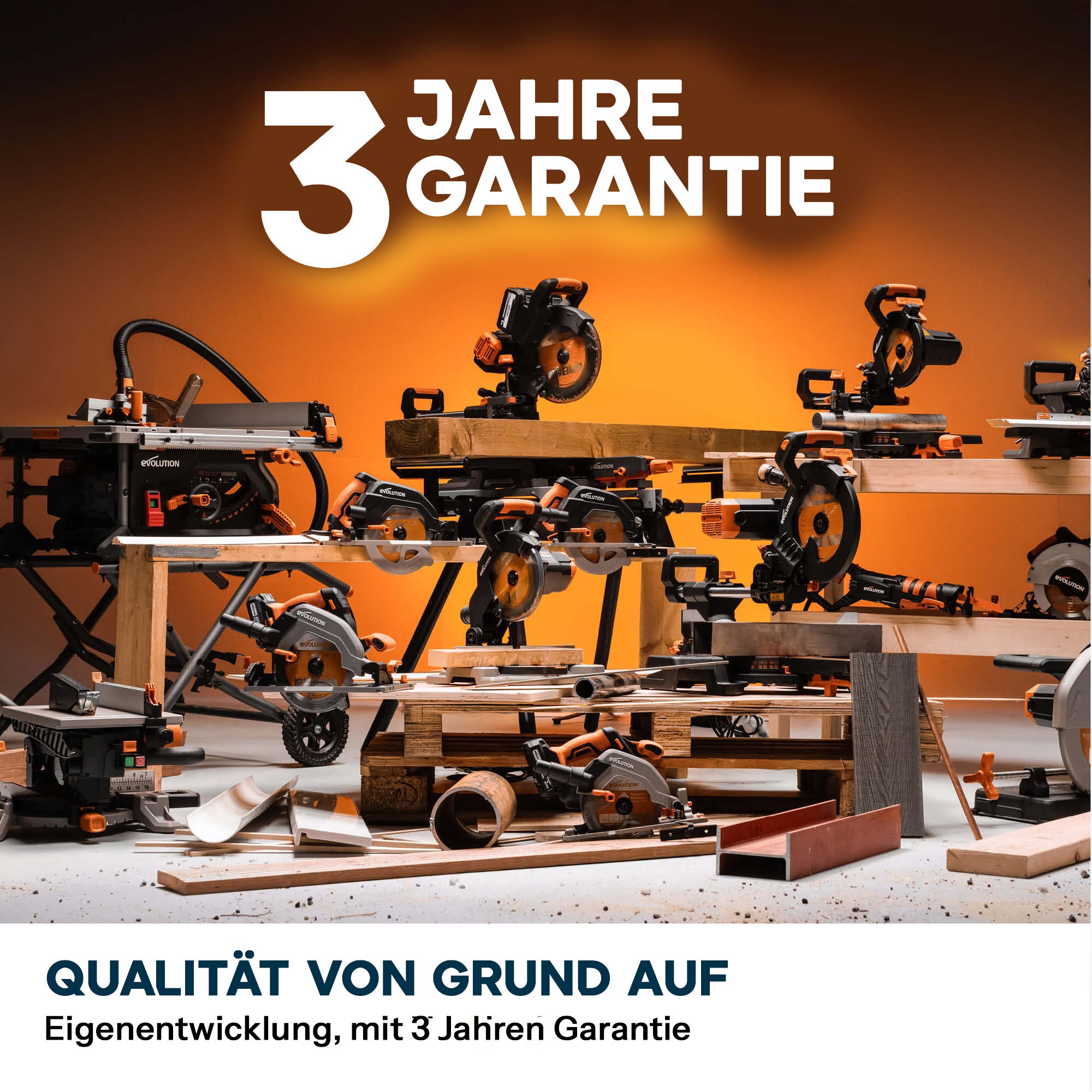 Evolution R255MTS 255mm Tischsäge mit TCT-Multi-Material-Sägeblatt