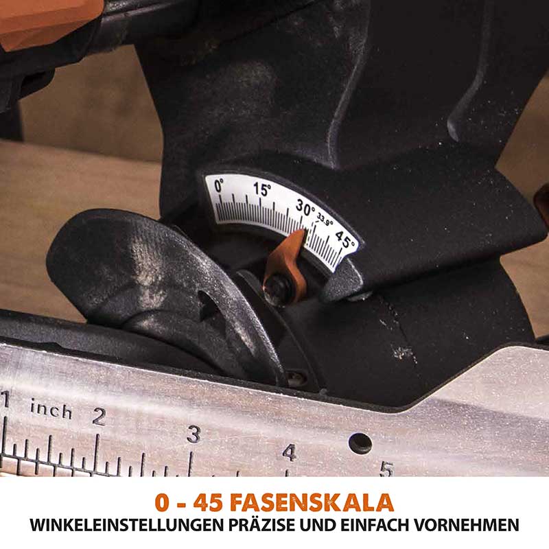 Evolution R255SMS+ 255mm Schiebe-Kapp- und Gehrungssäge mit TCT-Multi-Material-Sägeblatt und Gehrungssägeständer