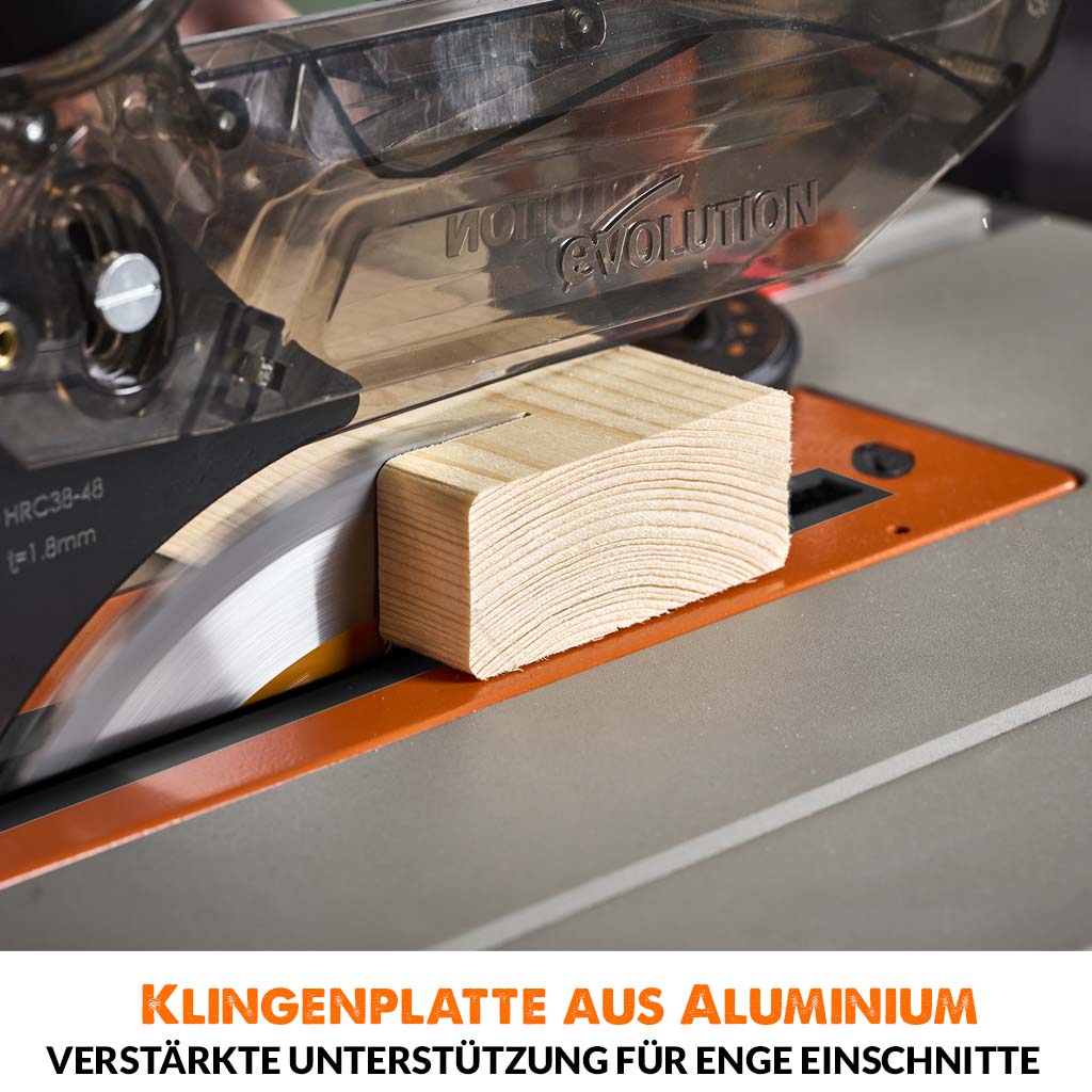 R255TBL/X/+ Tischsäge Aluminium Null-Spalt Einlegeplatte