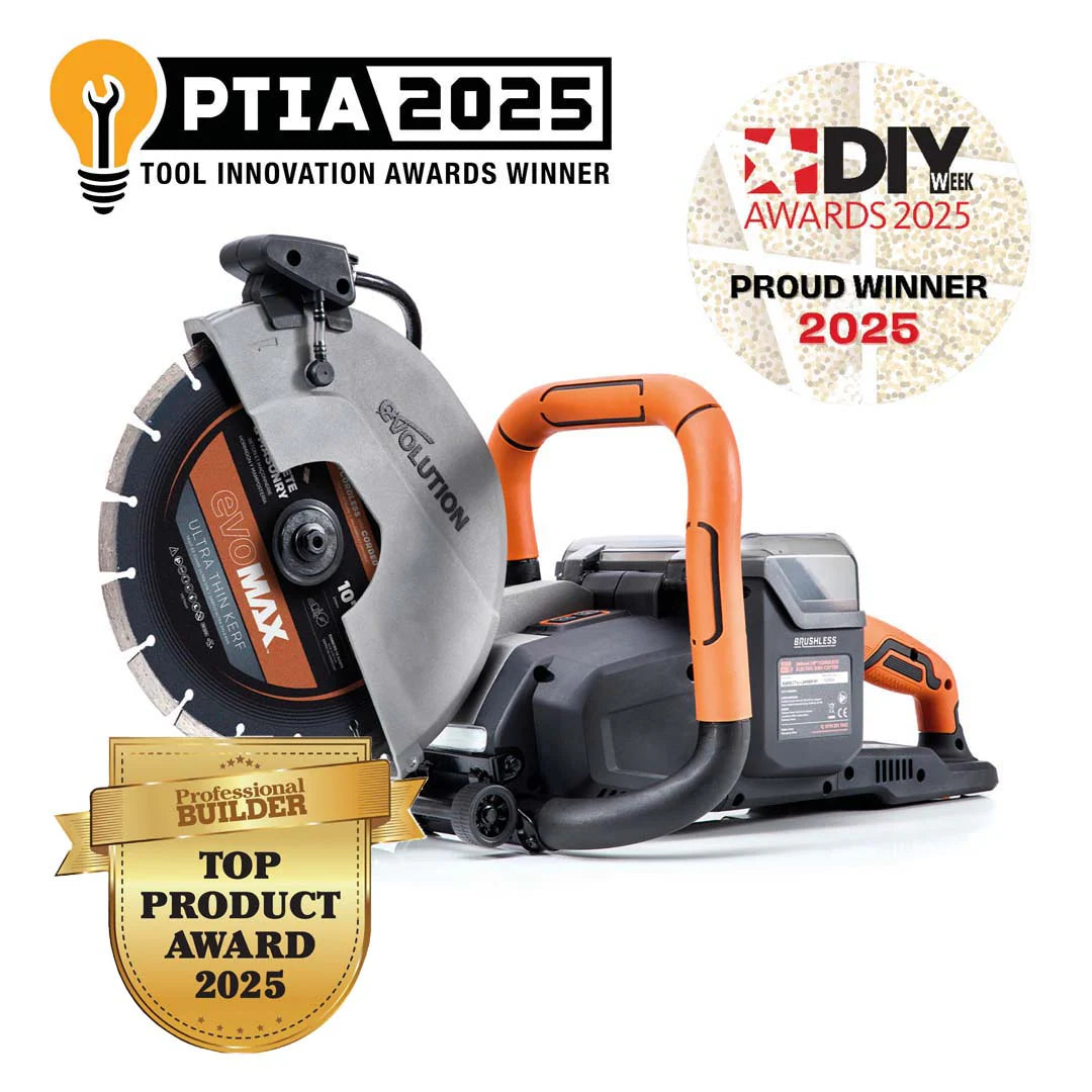 Evolution R260DCT-Li 260mm Akku Trennschleifmaschine Betonsäge mit hochwertigem Diamantblatt