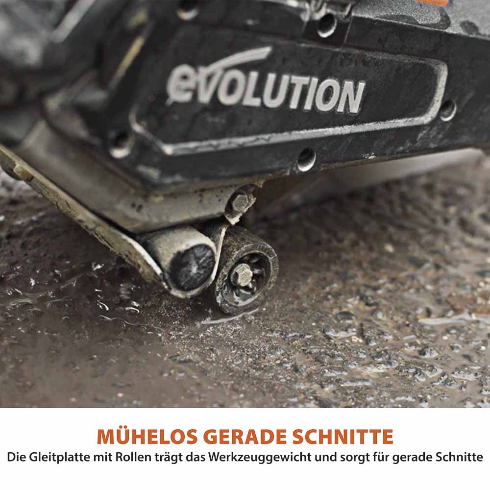 Evolution R260DCT-Li 260mm Akku Trennschleifmaschine Betonsäge mit hochwertigem Diamantblatt