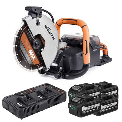 Evolution R260DCT-Li 260mm Akku Betonsäge mit Auto-Staubkontrolle + Premium Diamant-Sägeblatt