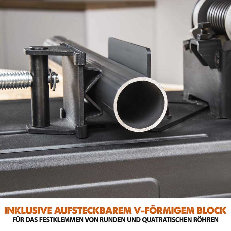 Evolution R355CPS 355mm Kaltkreissäge mit TCT-Multi-Material-Sägeblatt und Universal-Kappsägeständer