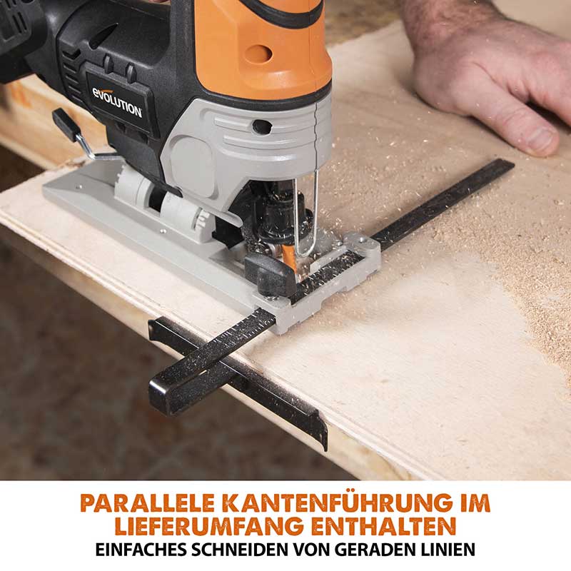 Evolution kabellose R90JGS-Li Stichsäge 18V-Li-Ion EXT mit Akku und Ladegerät inklusive Multi-Material-Sägeblätter