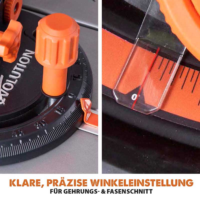 Evolution RAGE5-S 255mm 230V Tischsäge mit TCT-Multi-Material-Sägeblatt