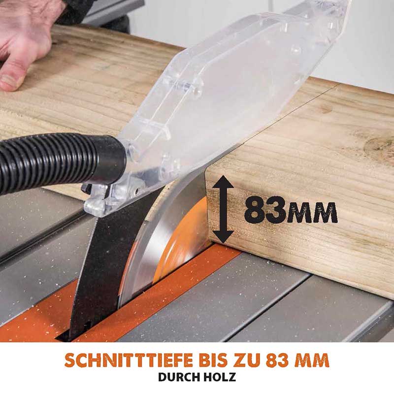 Evolution RAGE5-S 255mm 230V Tischsäge mit TCT-Multi-Material-Sägeblatt