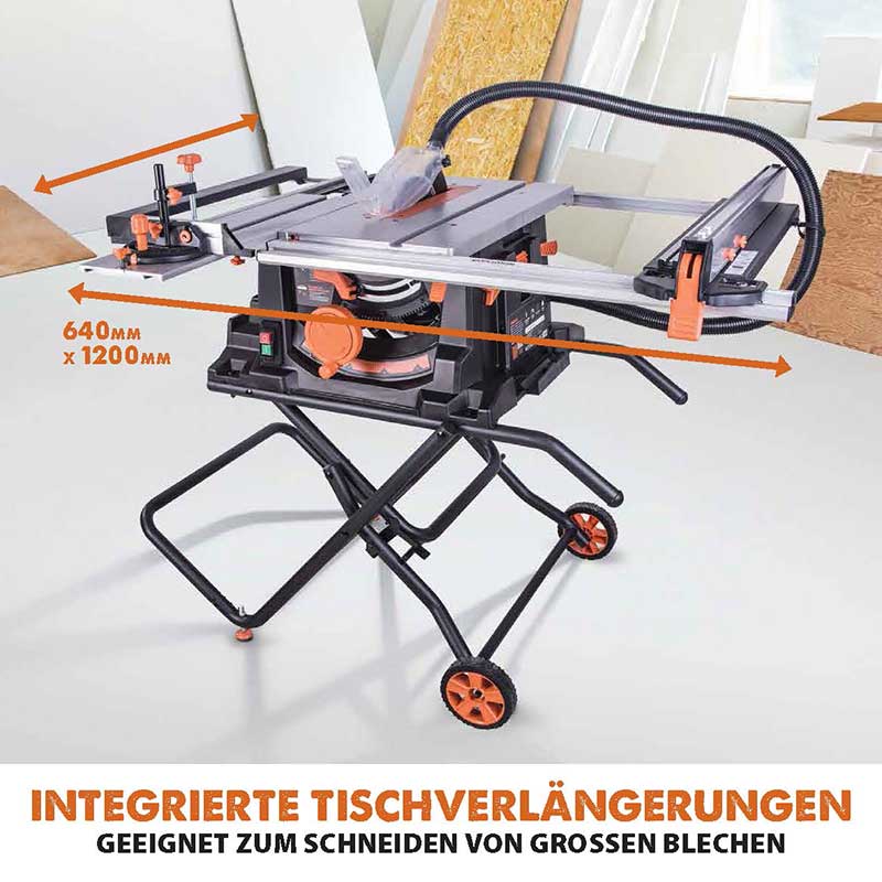 Evolution RAGE5-S 255mm 230V Tischsäge mit TCT-Multi-Material-Sägeblatt