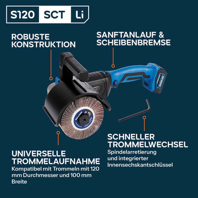 S120SCT-Li 120mm Akku-Satiniermaschine