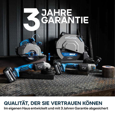 Evolution S165CCS-Li 185mm Akku Handkreissäge  für Metall mit TCT-Mildstahl-Sägeblatt