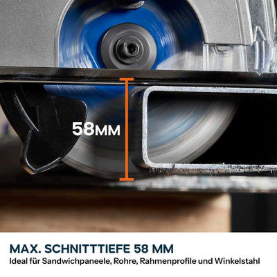 Evolution S165CCS-Li 185mm Akku Handkreissäge  für Metall mit TCT-Mildstahl-Sägeblatt