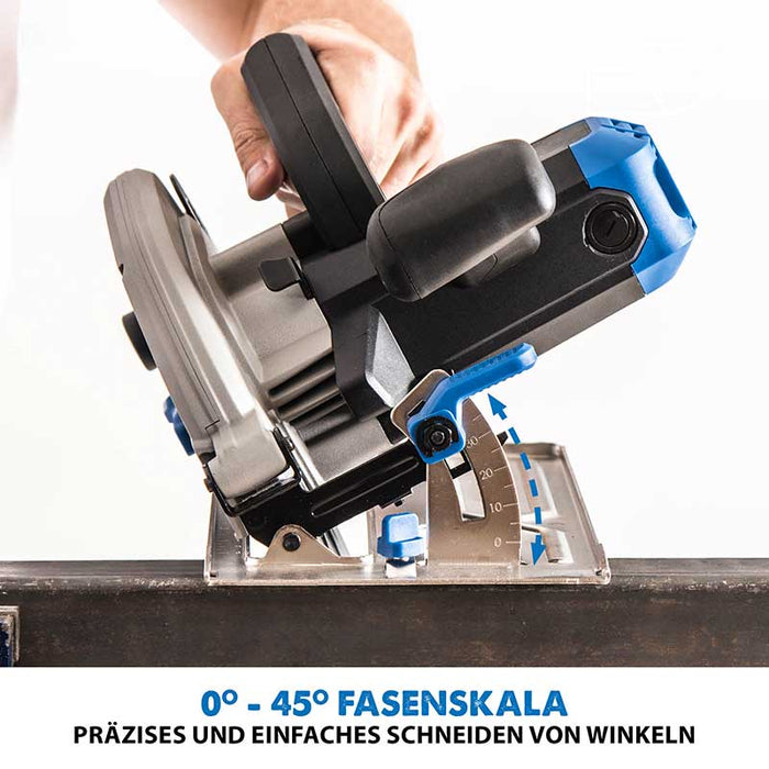 Evolution S185CCSL 185mm Handkreissäge mit TCT-Mildstahl-Sägeblatt