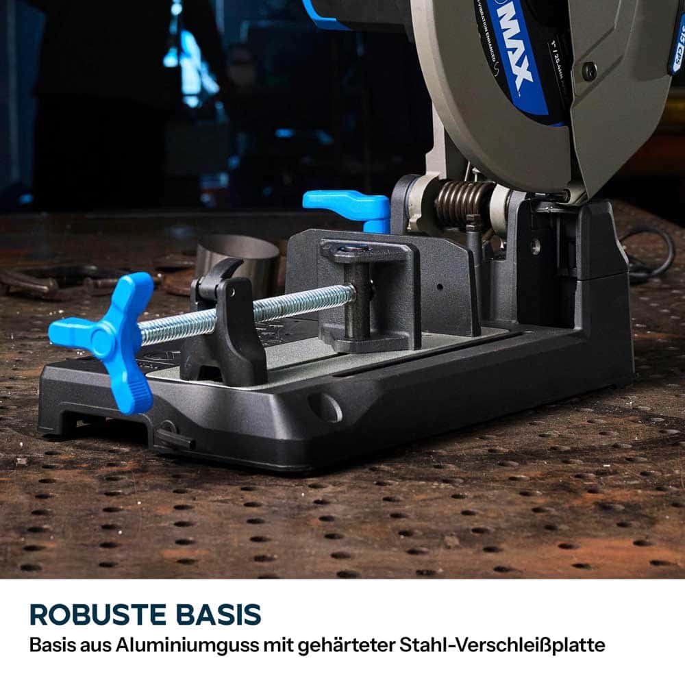 Akku-Kappsäge für Metall, 355mm mit bürstenlosem 36V Motor und EvoMax-Sägeblatt | S355CPS-Li