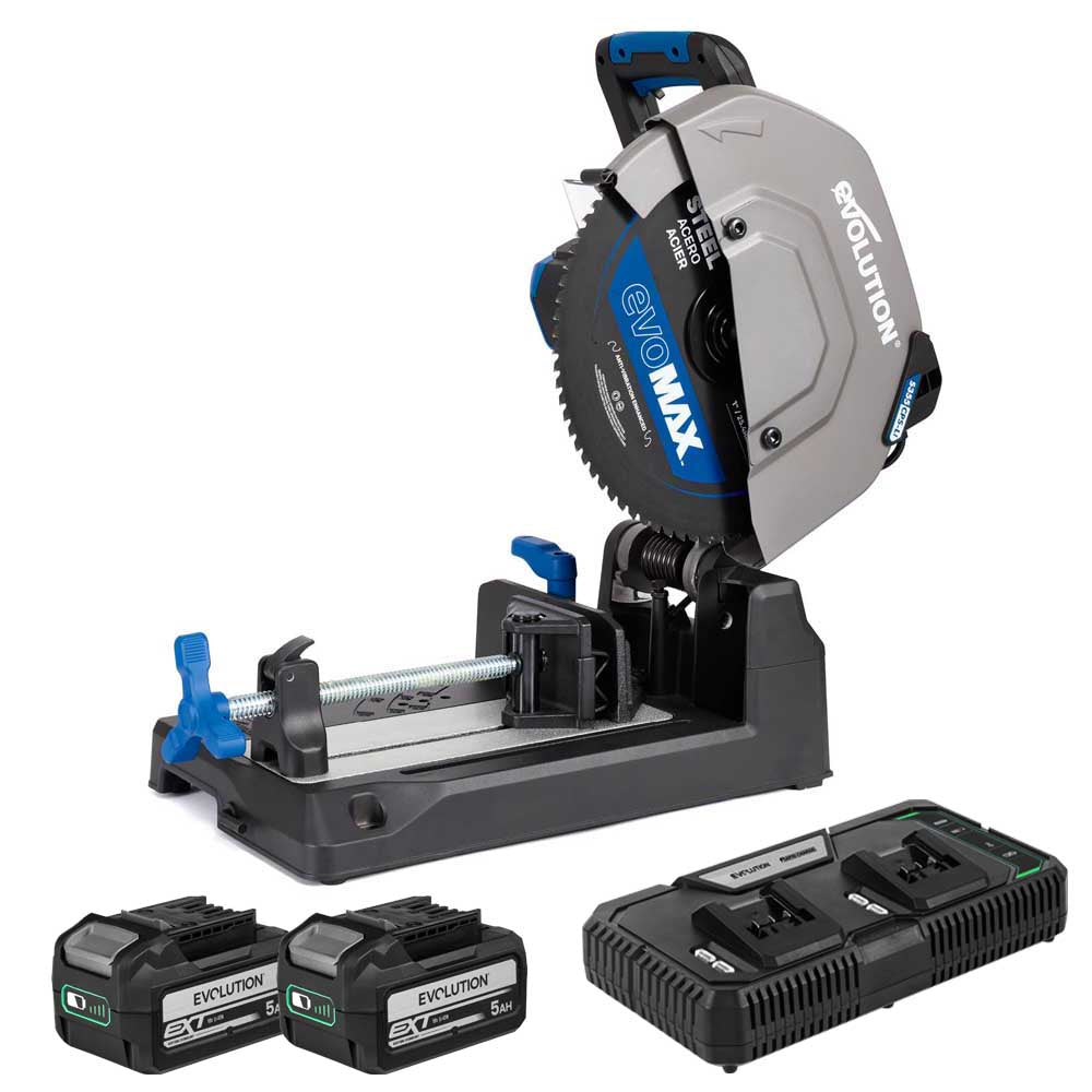 Akku-Kappsäge für Metall, 355mm mit bürstenlosem 36V Motor und EvoMax-Sägeblatt | S355CPS-Li