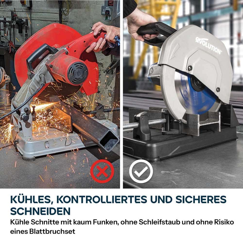 355mm Metalltrennsäge mit TCT-Sägeblatt für Baustahl | S355CPSL