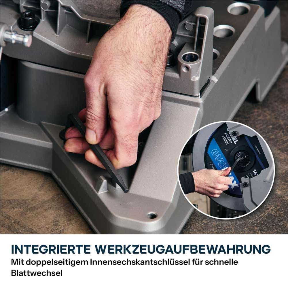 Evolution S355MCS-G2 Zweite Generation 355mm Metalltrennsäge, Kapp- und Gehrungssäge, schwere Ausführung für Metallschneiden