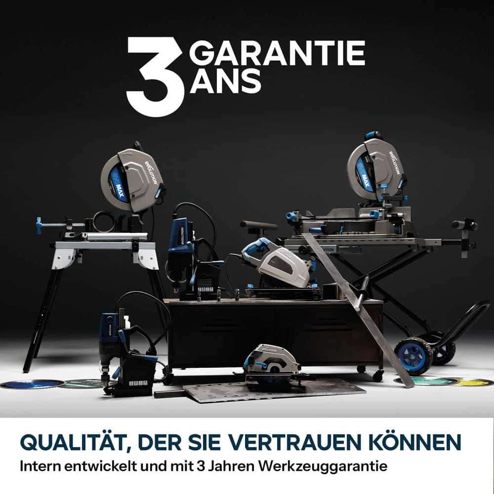 Evolution S355MCS-G2 Zweite Generation 355mm Metalltrennsäge, Kapp- und Gehrungssäge, schwere Ausführung für Metallschneiden