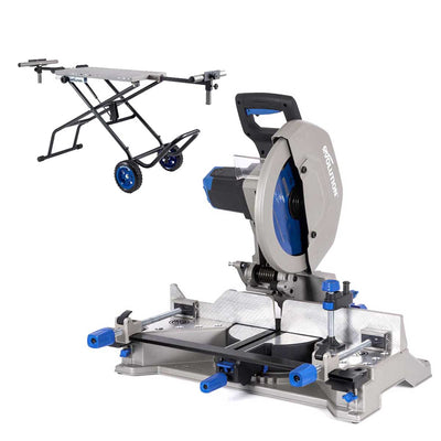 Evolution S355MCS 355mm Kapp- und Gehrungssäge, schwere Ausführung für Metallschneiden mit Kappsägeständer / Trennschleifmaschine-Ständer