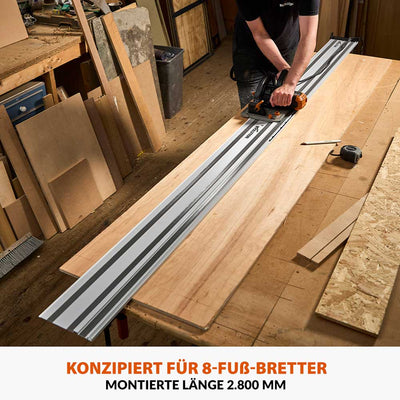 Evolution ST2800-G2 Universal 2.8m Kreissägebahn, Sägeschienen (2x 1400mm) mit selbstausrichtenden Verbindern