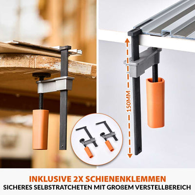 Evolution ST2800-G2 Universal 2.8m Kreissägebahn, Sägeschienen (2x 1400mm) mit selbstausrichtenden Verbindern