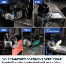 120-mm-Trommeln zum Abisolieren, Schleifen und Polieren für den Akku-Oberflächenbearbeiter Evolution S120SCT-Li