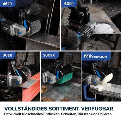 120-mm-Trommeln zum Abisolieren, Schleifen und Polieren für den Akku-Oberflächenbearbeiter Evolution S120SCT-Li
