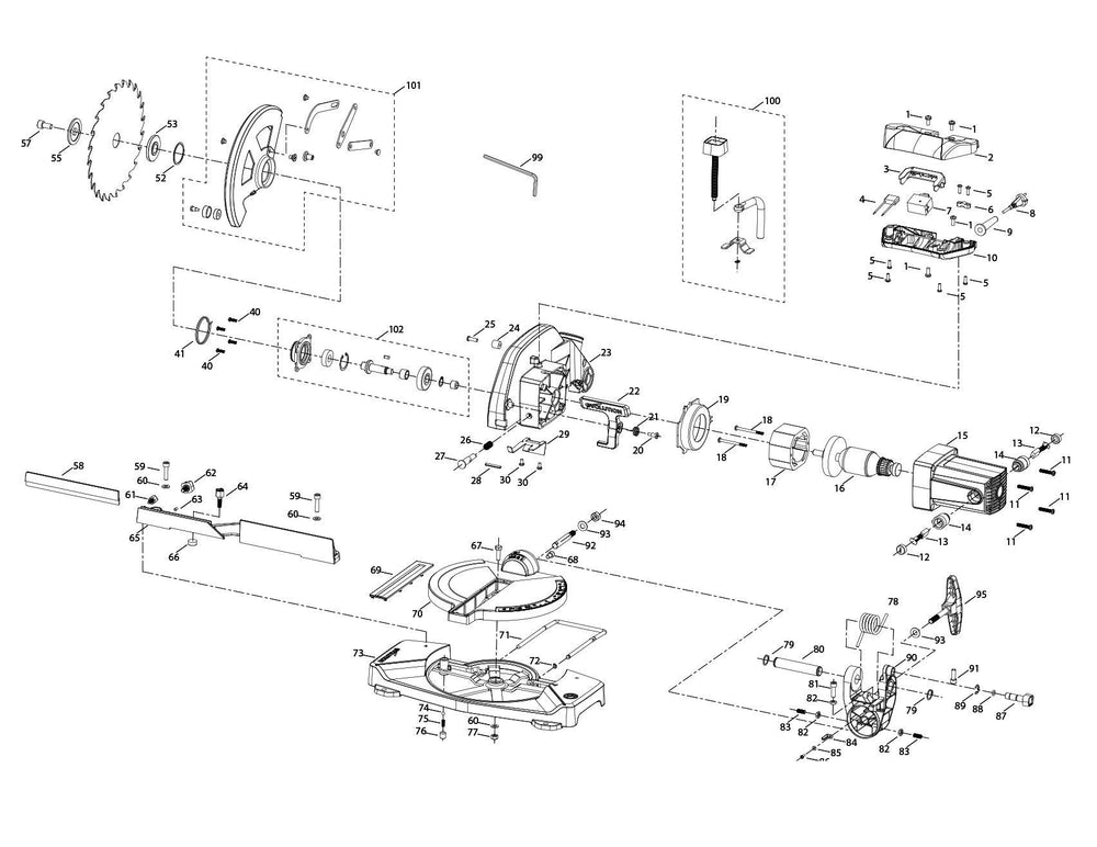 Evolution R210CMS Kappsäge Ersatzteile