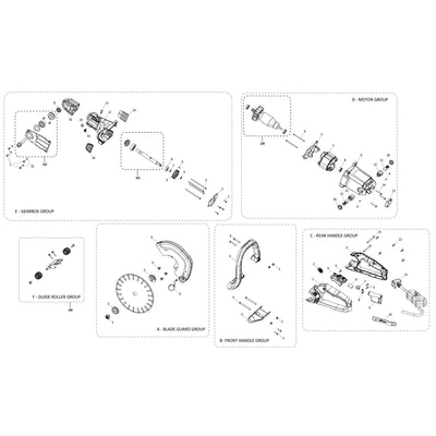 Evolution R230DCT Trennsäge / Betonsäge Ersatzteile