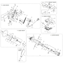 Evolution R255SMS-DB Zug-Kappsäge Ersatzteile (Kopf)