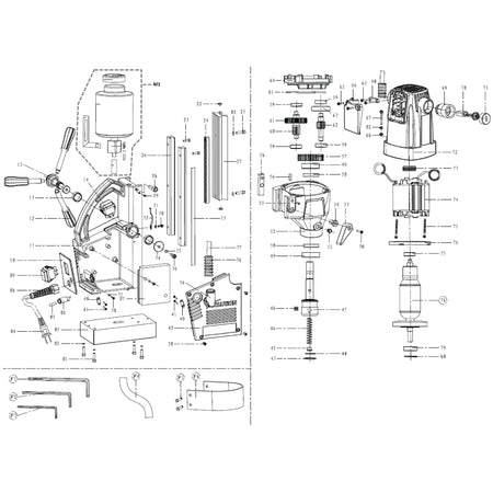 Evolution S28MAG Magnetbohrmaschine Ersatzteile