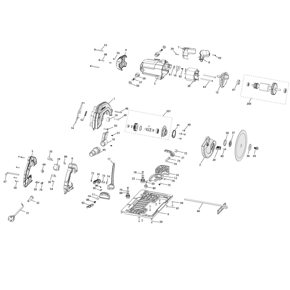 R185CCSX+ Handkreissäge Ersatzteile