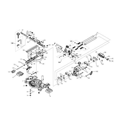 Evolution R210SMS Zug-Kappsäge Ersatzteile (Basisteil) (Mai 2024)