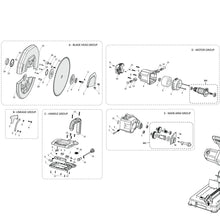 Evolution R355CPS Chop Saw Ersatzteile (Kopf Abschnitt)