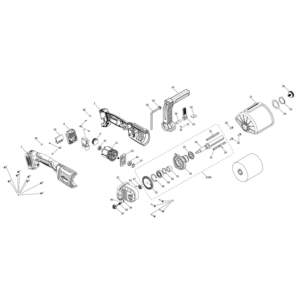 S120SCT-Li 120mm Akku-Satiniermaschine Ersatzteile