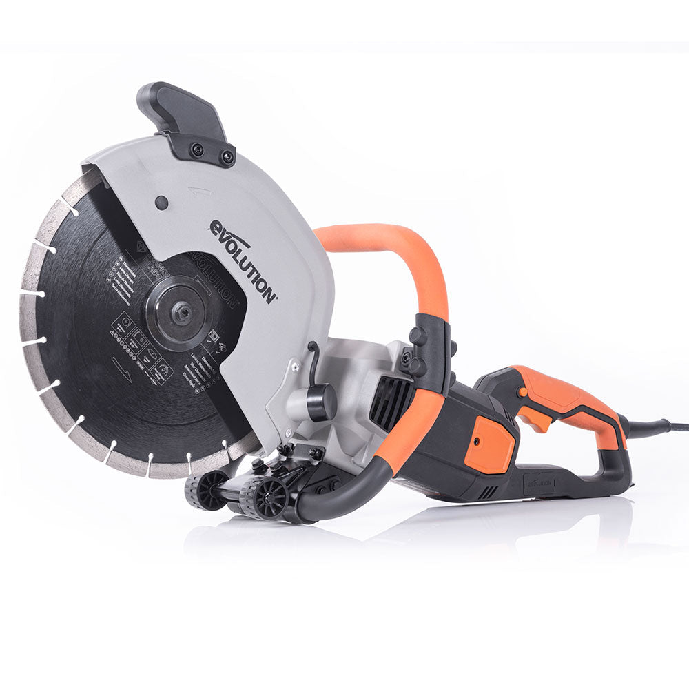 Evolution Power Tools R350DCT Betonsäge, Trennschleifer, zum Schneiden von Beton, Stein, Ziegel, Dachziegel & mehr, 350 mm elektrische Trennscheibe, Premium-Diamantblatt, 350 mm, 2700W Evolution Power Tools R350DCT Betonsäge, Trennschleifer, zum Schneiden von Beton, Stein, Ziegel, Dachziegel & mehr, 350 mm elektrische Trennscheibe, Premium-Diamantblatt, 350 mm, 2700W