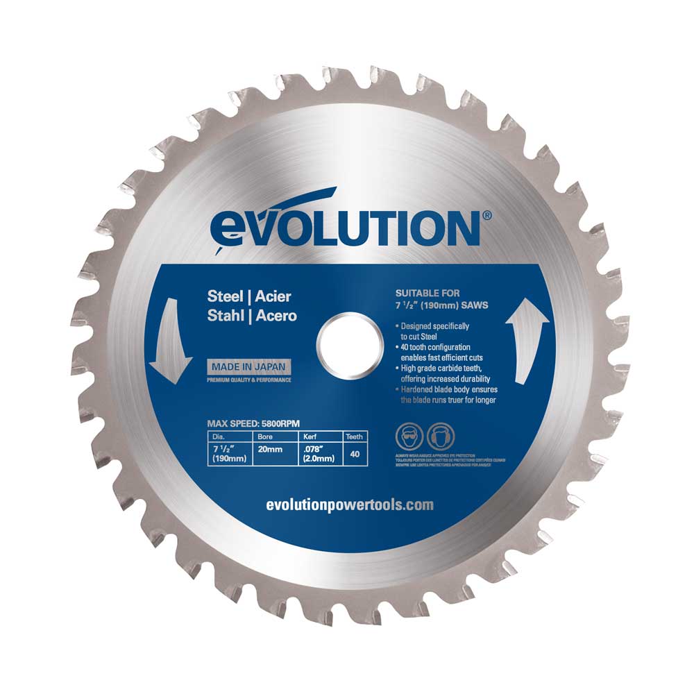 Evolution 185mm 40T Mild Steel Cutting Blade