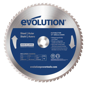 Evolution 255mm Stahl schneidendes 52-Zahn-Gehrungssägeblatt