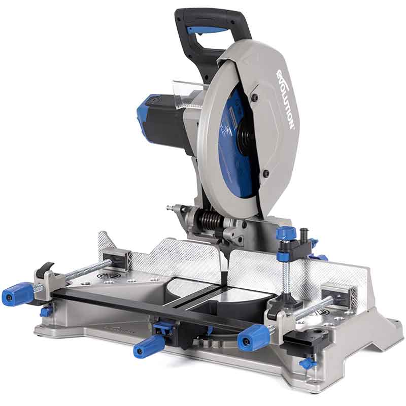 Evolution S355MCS 355mm Kapp- und Gehrungssäge, schwere Ausführung für Metallschneiden mit Sägeblättern aus Stahl und Aluminium