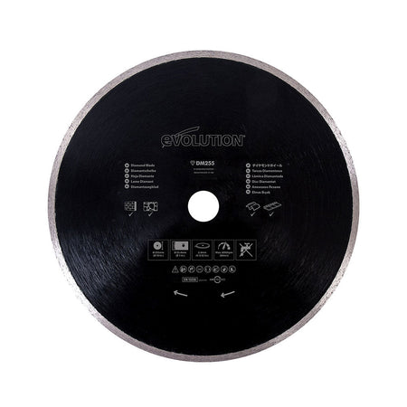 Evolution 255mm durchgehender Rand, Diamantsägeblatt für Gehrungssägen