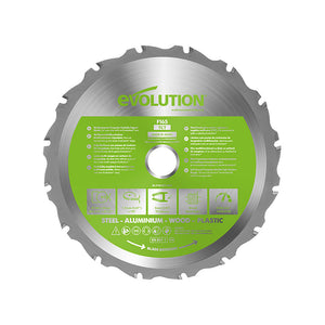 Evolution 165mm Mehrzweckschneidklinge mit 14 Zähnen, TCT-Kreissägeblatt