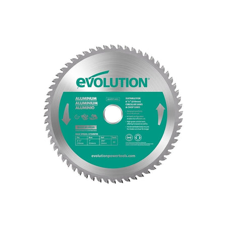Evolution 210mm Aluminiumschneidklinge mit 60 Zähnen, TCT-Kreissägeblatt