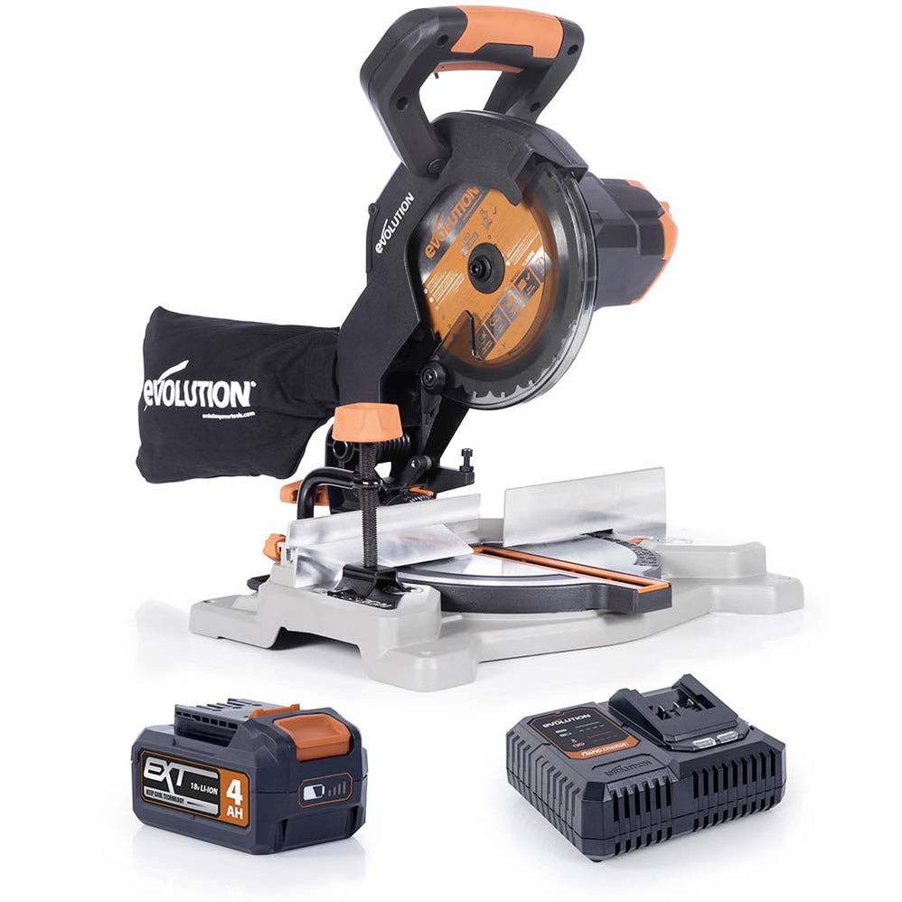 Evolution R210CMS+ 210mm 1200W Kapp- und Gehrungssäge mit TCT-Multi-Ma ...